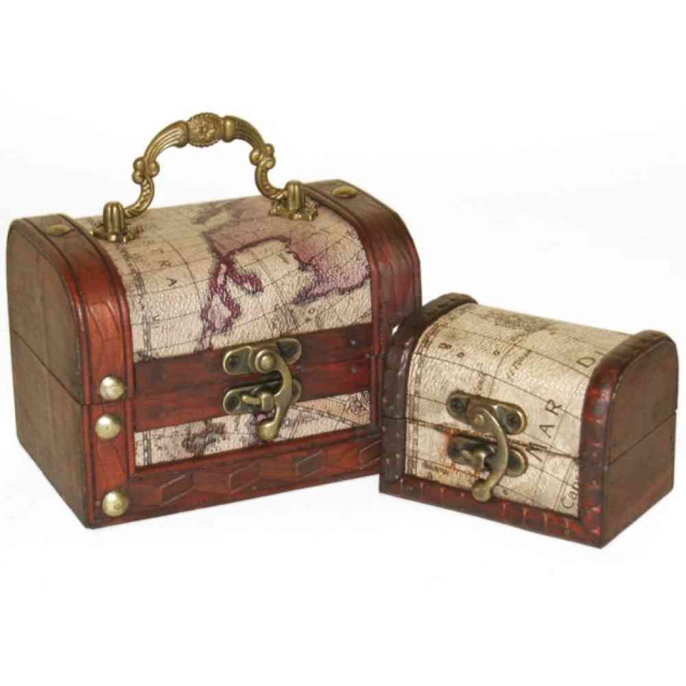 Something Different - Map Decorative box - Multicolours